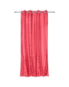 Curtain with rings, polyester, red, 150x260 cm