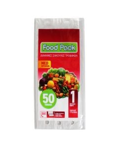 Food pack (Pck 50), Size: 17x24 cm, Color: Clear, Material: Plastic