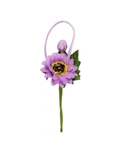 Decorative FLOWERs, Size: 10x3cm, Color: Purple, Material: Fabric