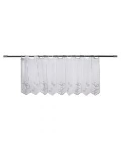 Curtain, polyester, white-gray, 145x60 cm