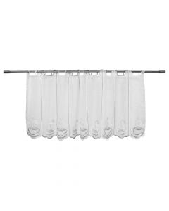 Curtain, polyester, white-brown, 145x60 cm