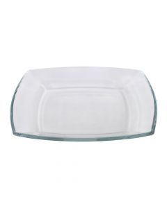 Tokio plate, Size: 19.5x19.5m, Color: Clear, Material: Glass