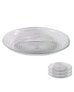 Generation round plate (Pack 3), Size: 11.5x16cm, Color: Clear, Material: Glass