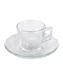 Vela coffee cup 80cc (Pack 6), Size: D.11.8cm, Color: Clear, Material: Glass
