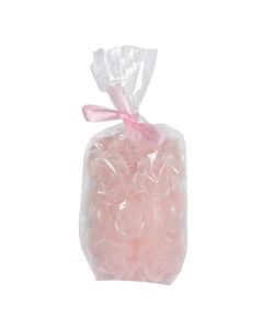 Candle, paraffin, pink, Dia 7xH10 cm
