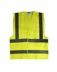High Visibility work vest, polyester, yellow, M