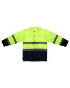 Working jacket, polyester/PVC, yellow/blue, XL