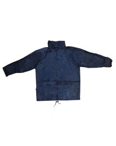 Rain jacket, PVC/polyester, blue, XL