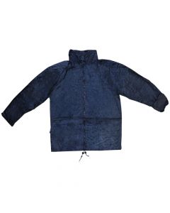 Rain jacket, PVC/polyester, blue, XXL