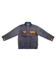 Xhaketë pune me shumë xhepa,  TEXO, pambuk/poliester, gri/portokalli, M