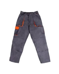 Pantallona pune me xhepa, pambuk/poliester, gri/portokalli, M