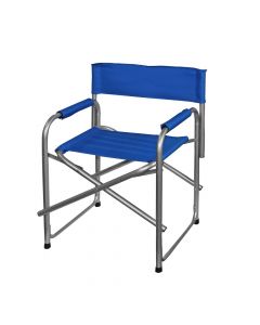 Chair with aluminum structure, Size: 47x57 H 78cm, Color: Blue, Material: Aluminum + Polyester