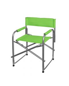 Chair with aluminum structure, Size: 47x57 H 78cm, Color: Green, Material: Aluminum + Polyester