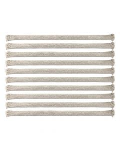 Wicks for torches of bamboo packaging 10cope, Size: 22cm, Color: White, Material: Cotton