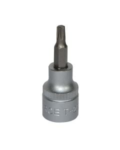 Star socket bit, FORCE, chrome-vanadium, 3/8" T25