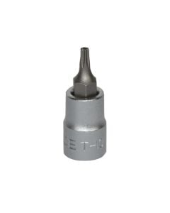 Star tamperproof socket bit, FORCE, chrome-vanadium, 1/4"T-10H