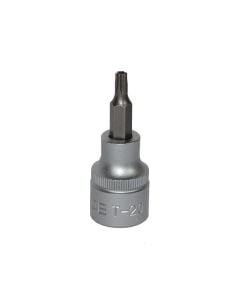 Star tamperproof socket bit, FORCE, chrome-vanadium, 3/8"T-20H