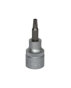 Star tamperproof socket bit, FORCE, chrome-vanadium, 3/8"T-25H