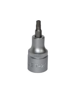 Star tamperproof socket bit, FORCE, chrome-vanadium, 1/2"T-27H