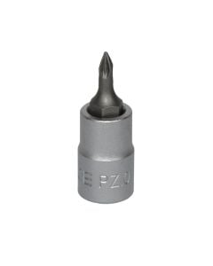Pozidriv socket bit, FORCE, chrome-vanadium, 1/4" PZ.0