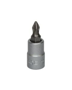 Pozidriv socket bit, FORCE, chrome-vanadium, 1/4" PZ.1