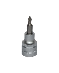 Pozidriv socket bit, FORCE, chrome-vanadium, 3/8" PZ.1