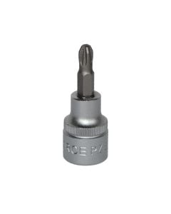Pozidriv socket bit, FORCE, chrome-vanadium, 3/8" PZ.3
