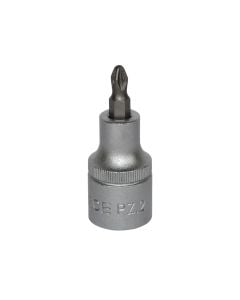 Pozidriv socket bit, FORCE, chrome-vanadium, 2/2" PZ.2