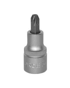 Pozidriv socket bit, FORCE, chrome-vanadium, 2/2" PZ.4
