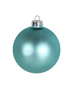 Decorative sphere, glass, light blue, dia 8 cm, 1 pc