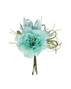 Decorative flowers, Size: 10h cm, Color: blue, Material: Plastic + Metal