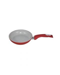 Non stick ceramic frying pan, Size: 18cm Color: White + Red Material: Ceramic