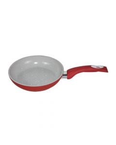 Non stick ceramic frying pan, Size: 24cm Color: White + Red Material: Ceramic