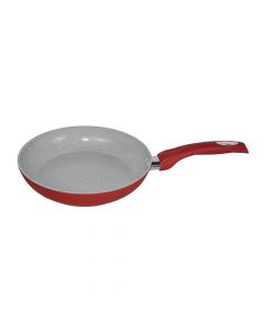 Non stick ceramic frying pan, Size: 26cm Color: White + Red Material: Ceramic