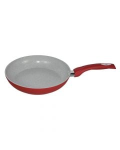 Non stick ceramic frying pan, Size: 28cm Color: White + Red Material: Ceramic