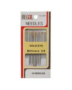 Needles, Iron, 3.5 - 5.5 cm, gold, 1 piece