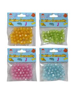 Beads, plastic, 0.8 cm, mix, 1 piece
