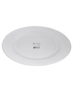 Flate plate, Size: 27 cm Color: White, Material: Porcelain