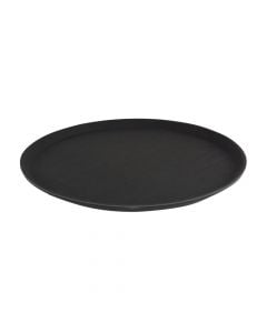 Tray, Size: Dia.45 cm Color: Black Material: Plastic + Rubber