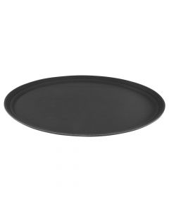 Oval tray, Size: 64x52cm Color: Black Material: Plastic + Rubber