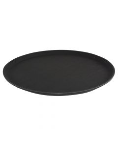 Oval tray, Size: 74x60cm Color: Black Material: Plastic + Rubber