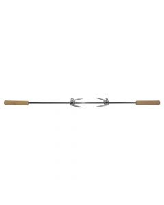 Barbecue skewers , "Mr.Grill",with wood handle, metalic, silver, 65 cm