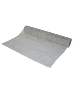 Christmas ribbon, Size: 48cmx9m, Color: Silver, Material: PET