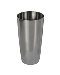 Shaker + gotë, 45 cl, Dia.9x17 cm, (ngjyrë argjendi), metalik- qelq