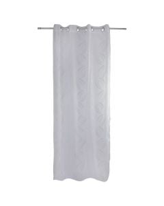 Curtain with rings, polyester, white, 140x260 cm