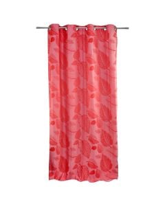Curtain with rings, polyester, red, 140x260 cm