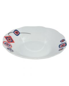 Soup plate, Size: dia 20cm, Color: White/Design, Material: Porcelain