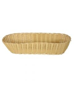 Oval basket, Size: 15x37x8 cm, Color: Natural, Material: PVC