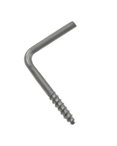 L-Hooks for window, Color: Chrome plated, Material: Metallic