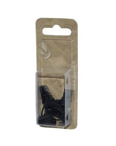Metal clip with hook, Size: 3cm, Color: Black, Material: Metallic